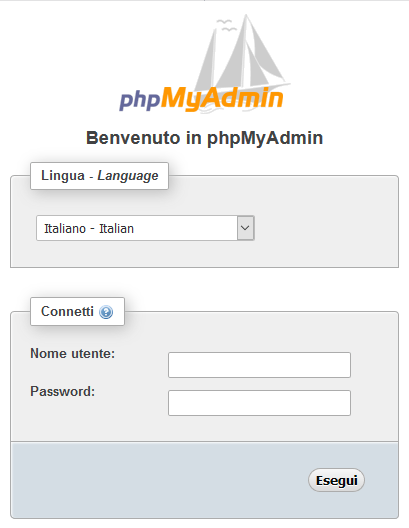 Database WordPress: colleghiamoci con phpMyAdmin